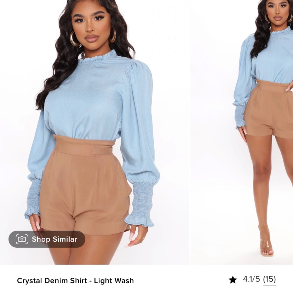 COPY - Crystal denim shirt light wash